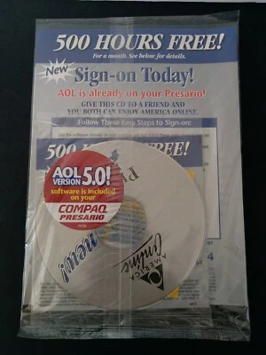 Vintage AOL 5.0 America Online CD 1999 Collectible Sealed - Image 1 of 4