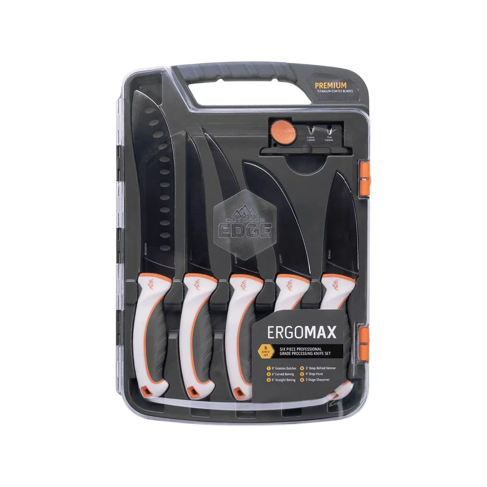Набор из 6 профессиональных ножей для обработки игр OUTDOOR EDGE ErgoMax | Caping & B - Изображение 1 из 2