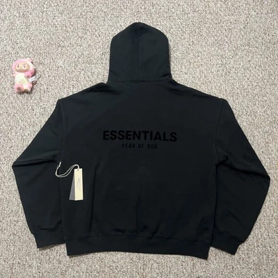Essentials Sudadera con Capucha Limusina Elástica Negra Talla Pequeña TOTALMENTE NUEVA 100% Auténtica Foto 1 de 4