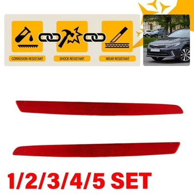 Bumper Reflector Lights Lens Rear Fog Lamp Cover For 2014-2015 Kia Optima 1-5SET - Image 1 of 4