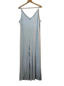 Athleta Women Jumpsuit light Gray Sleep long Romper Travel School Size Large - Picture 1 of 6