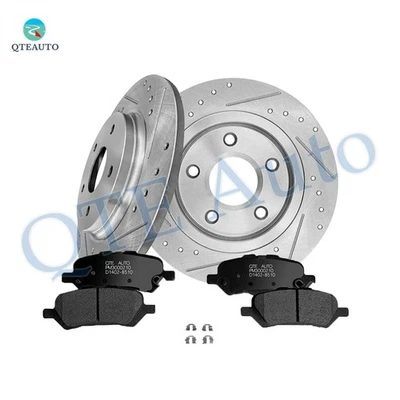 6PC Rear 305mm Drilled Slotted Brake Rotors-Brake Pad For 2009-2015 Toyota Venza - Image 1 of 4