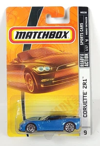 Matchbox Corvette C6 ZR1 blu #9 auto sportive - Foto 1 di 1