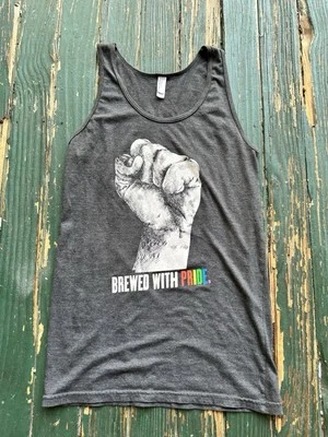 Camiseta sin mangas American Apparel LGBT Orgullo Gay ORGULLO Puño levantado Gris Adulto Pequeña Foto 1 de 4