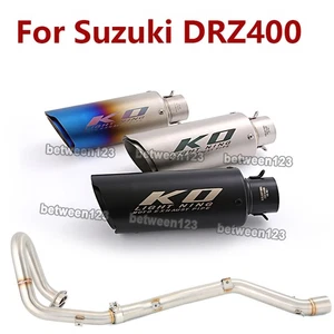 Silencieux d'échappement avant mi-lien tuyau système complet pour Suzuki DRZ400 2000-2025 - Photo 1/13