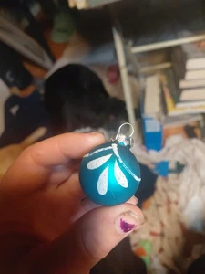 Adorno de Navidad Vintage Mini Bola Azul - Imagen 1 de 5