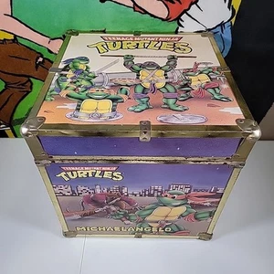 Vintage Teenage Mutant Ninja Turtles TMNT Toy Storage Chest Trunk Crate 90s - Picture 1 of 9