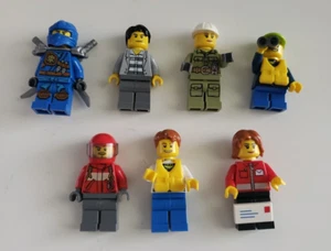 7 Mixed LEGO Minifigures: City, Ninjago, Inmate, Construction, Mail - Picture 1 of 17