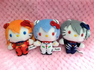 Hello Kitty x Evangelion Rei Ayanami Asuka Kaworu Plush Toy Keychain - Picture 1 of 14