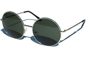OVERSIZE RUNDE GROSSE GROSSE SONNENBRILLE SONNENBRILLEN SILBER CHROMFARBEN METALLGESTELL NEU - Bild 1 von 1