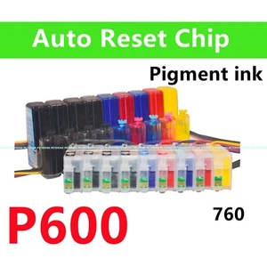 Refillable Pigment Cis ciss ink system for SC P600 Printer T760 760 cartridge - Picture 1 of 2