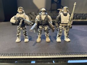Call Of Duty Mega Construx MiniFigure Lot Arctic Camo Squad Soldiers W/ Weapons