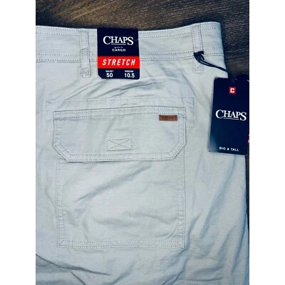 Chaps Cargo Shorts Stretch Comfort Waistband Media Pocket Big & Tall Size 50 NWT - Image 1 of 4