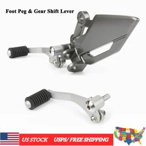 Gear Shift Lever & Foot Peg Step Mount For KAWASAKI Ninja 250/300 EX250/300 Z250 - Picture 1 of 9