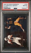 2000 Skybox Dominion Extra Tom Brady #234 Rookie PSA 8 NM-MT Patriots Foil Card