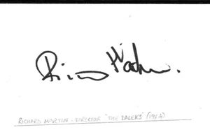 Dr Doctor Who - Richard Martin signed 5" x 3" white card - Director - Picture 1 of 1