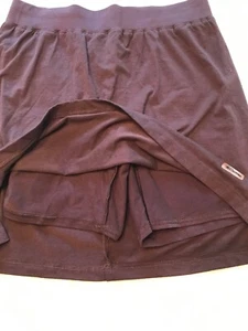 NWT Curves Solid Brown Skort Skirt-over-Shorts Activewear Tennis Exercise Size M - Picture 1 of 7
