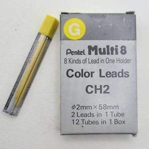 CH2-G Pentel Multi 8 Farben Bleimine, 2 mm, gelb, 12 Röhren mit je 2 Leitungen - Bild 1 von 4