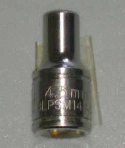 BLUE POINT BLPSM144.5, 1/4" DR. 4.5MM. SOCKET, SHALLOW, 6 POINT *NEW / UNUSED* - Foto 1 di 12