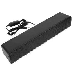 USB Wired Stereo Soundbar Music Player Bass Surround Sound Box 3.5mm Input fo... - Picture 1 of 9