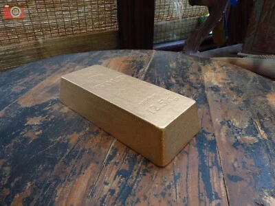 GOLDBARREN TÜRSTOPPER. Full Size. Briefbeschwerer etc. Gusseisen. Schöner Artikel. - Bild 1 von 4