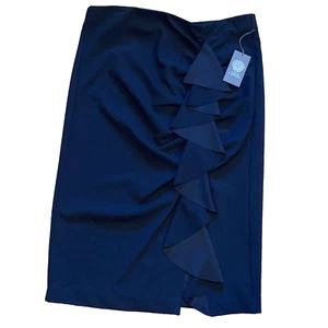Vince Camuto Black Ruffle Skirt Womens L NEW - Picture 1 of 7