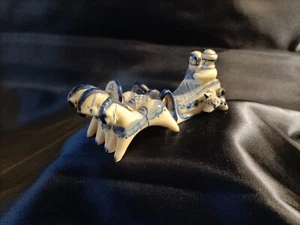 Vintage Gzhel USSR Porcelain, statuetta porcellana coppia con 3 cavalli slitta - Picture 1 of 5