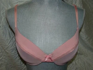 NEW Felina 38C Lace Trim Mesh Push Up Bra F5340 Pink & Gray #49447 - Picture 1 of 1