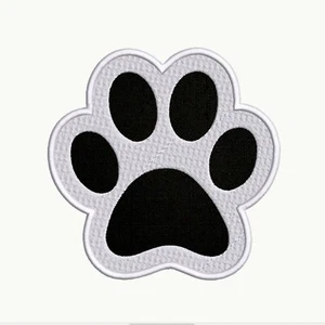 Dog Paw Patch Embroidered Iron-on/Sew-on Applique, Dog Breed, Family Pet, 6" - Picture 1 of 12