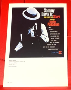 Sammy Davis Jr Stars Of The London Palladium Album Art PICTURE/PRINT 7.5"x 5.5" - Imagen 1 de 3