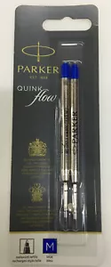 2er-Pack Parker Kugelschreiber Mine BLAU Biro Medium Quink Flow Kugelschreiber *neu* - Bild 1 von 3