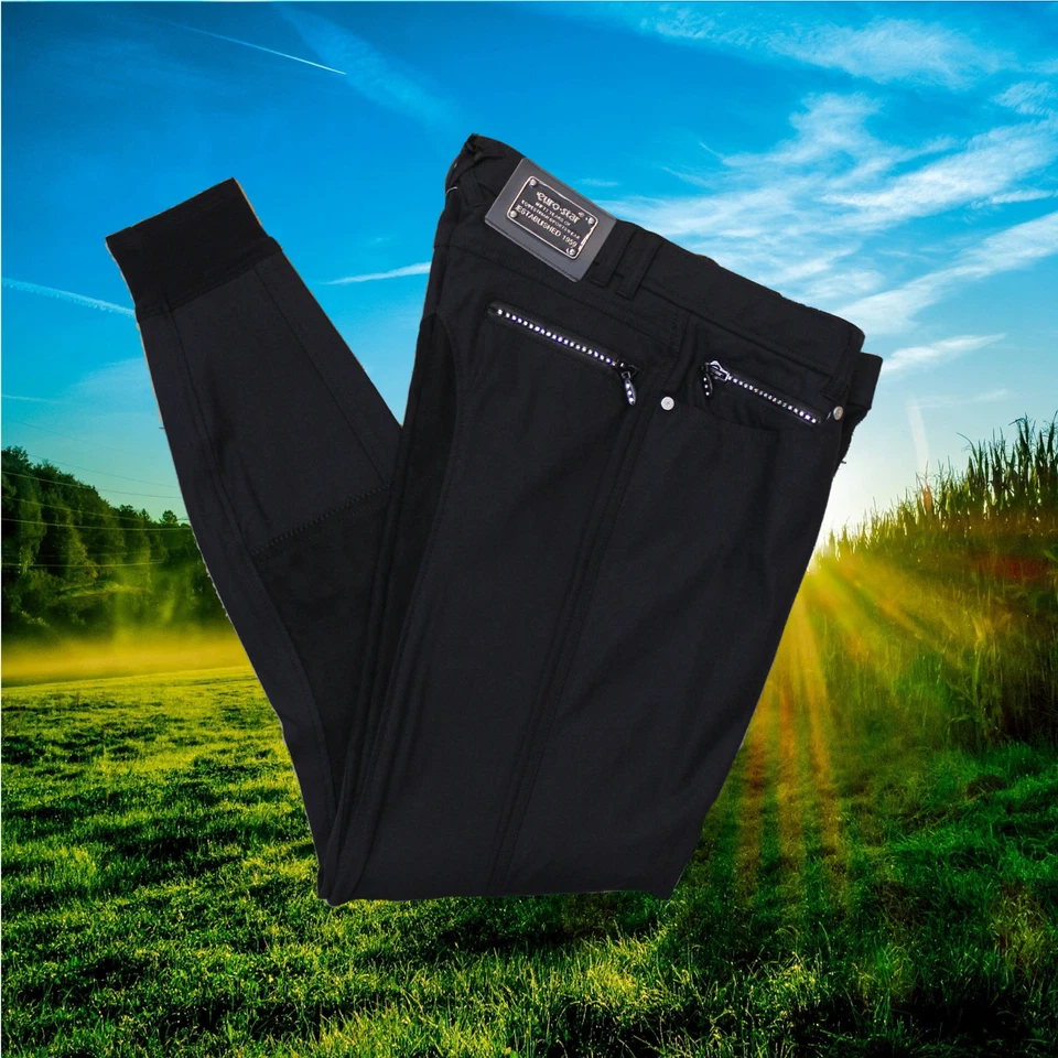 Reithose Euro Star Lorena, Vollbesatz Reithose, Strass, Black - Bild 1 von 1