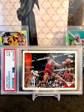 ⭐️ DENNIS RODMAN WITH JORDAN 1996 TOPPS #176 PSA 9 MINT GRADED CARD HOF BULLS 🔥
