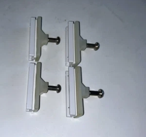 4 White nylon Slide Track Side Mounts with Screws Bimini Boat Top - Picture 1 of 2