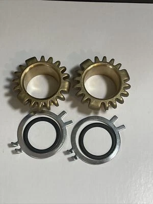 NORTON BRASS EXHAUST PIPE LOCK RING 06-2464 W TAB WASHER 06-2412 750 COMMANDO U - Image 1 of 4