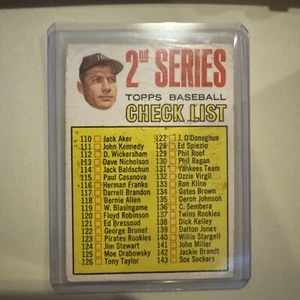 1967 2. Serie Topps Baseball Checkliste #103 Mickey Mantle auffällige Gebrauchsspuren. - Bild 1 von 10
