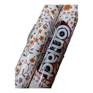 Contact Paper Self-Adhesive Plastic Flower BLOSSOM Almond 2 Rolls Vtg 80s 1982 - Picture 1 of 6