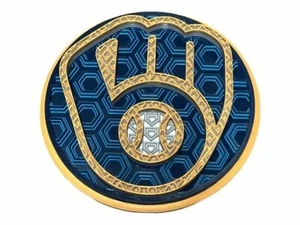Arte de pared de mosaico de los cerveceros de Milwaukee - Decoración MLB impresa en 3D | Regalo para fanáticos del béisbol - Imagen 1 de 4
