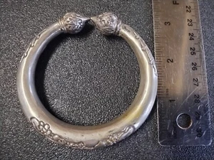 💥 VINTAGE HOLLOW  SILVER BANGLE 💥 SILVER JEWELRY 💥 LADIES BANGLE 💥 KADA 💥 - Picture 1 of 9