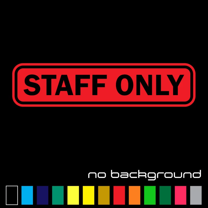 Calcomanía de vinilo adhesiva solo para personal - Oficina privada puerta tienda negocio letrero ventana  Foto 1 de 1