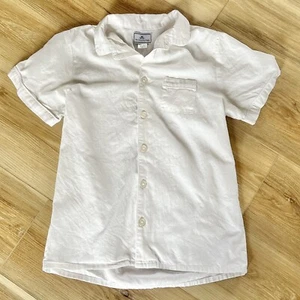 Petite Plum Girls' 12 Pajama Top White Collar Pocket Button Up - Picture 1 of 5