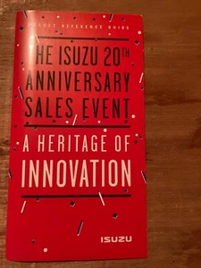 Isuzu Salesman's 20th Anniversary Sales Event  Pocket Guide - Picture 1 of 1