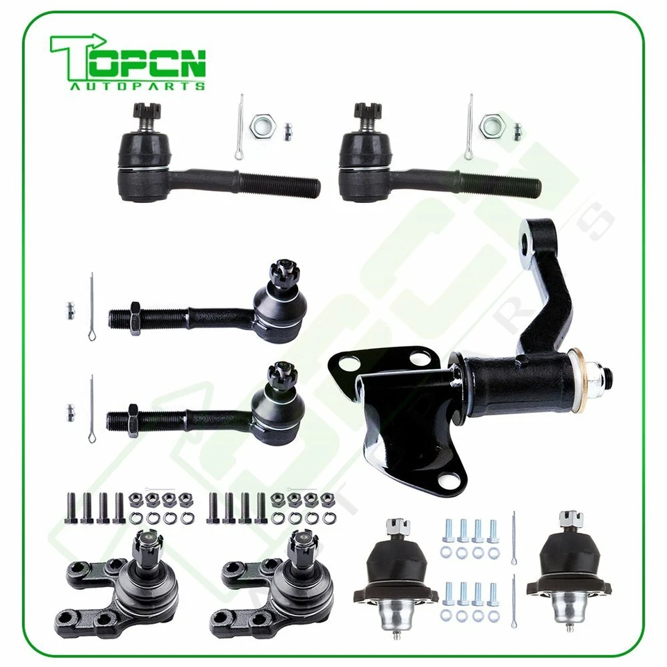 9pcs For 1986-1993 94 Nissan D21 4x4 Suspension Kit Ball Joint Tie Rod Idler Arm Foto 1 de 4