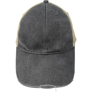 Adams Snapback Trucker Hat Gray One Size Adjustable Distressed Mesh Back Blank - Picture 1 of 9