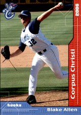 2006 Corpus Christi Hooks Grandstand #5 Blake Allen Humboldt Tennessee TN Card