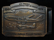 PE15118 VINTAGE 1974 **AMERICAN AIRLINES FREIGHT SYSTEM** COMPANY BELT BUCKLE