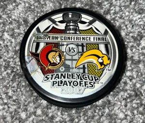 Buffalo Sabres Vs Ottawa Senators 2007 Stanley Cup Playoffs Puck NHL - Picture 1 of 2