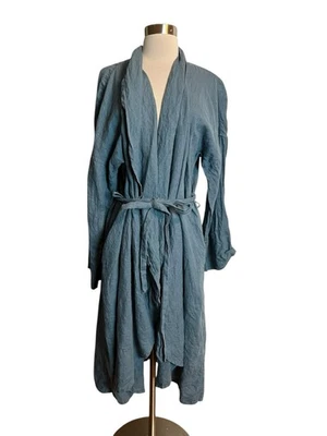 Bata Magic de lino L/XL en gris azul Foto 1 de 4