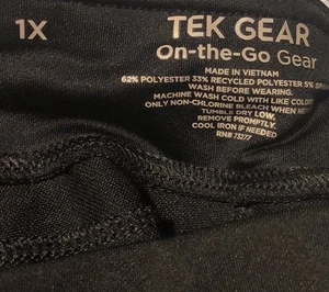Black Sweatpants 1X Tek Gear “On The Go Gear” - Picture 1 of 4