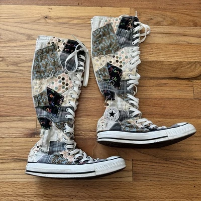 Converse Chuck Taylor Patchwork Extra Hi Sneakers Shoes Boots 110507 Womens Sz 6 - Image 1 of 4